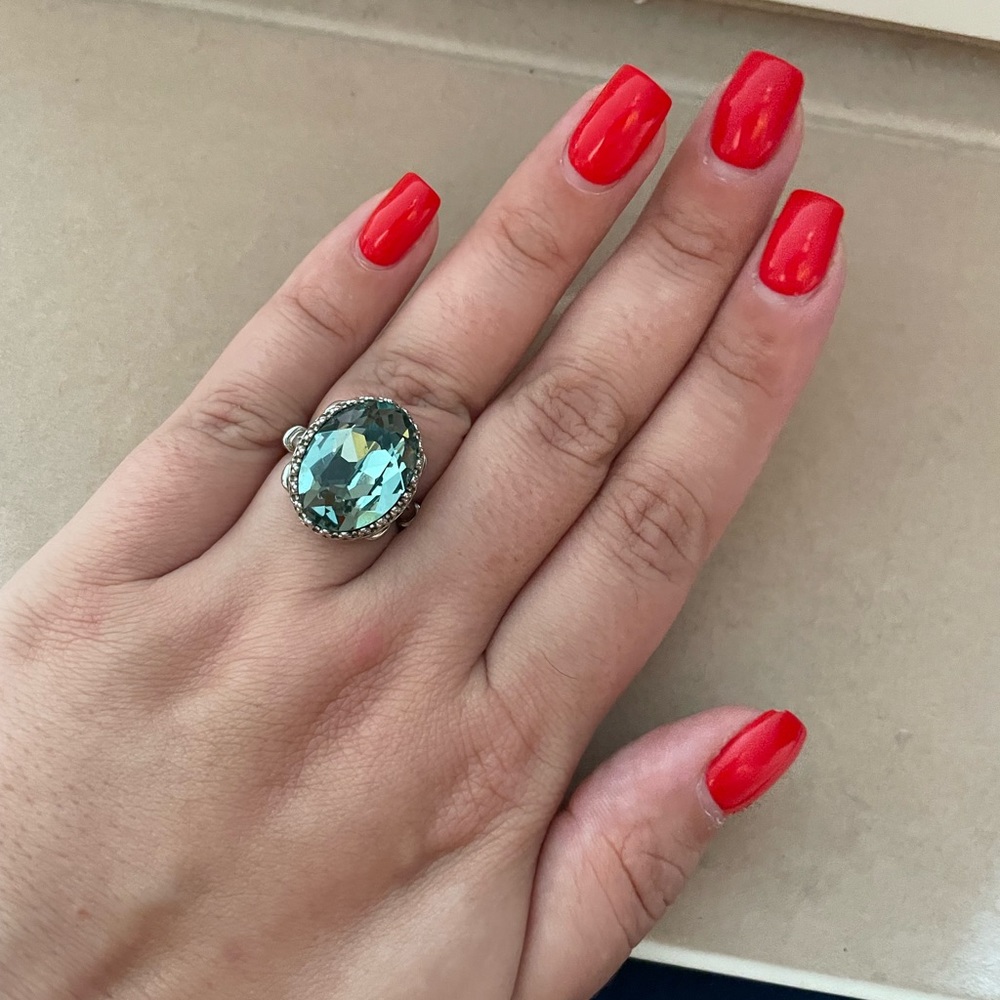 Silver ring with beautiful stone